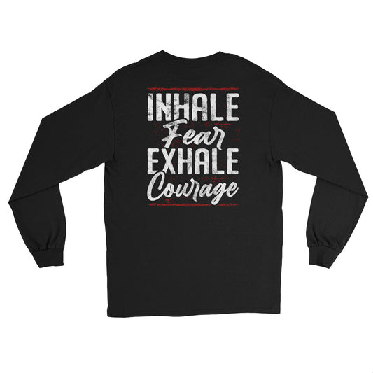 Inhale Fear Men’s Long Sleeve Dark Shirt